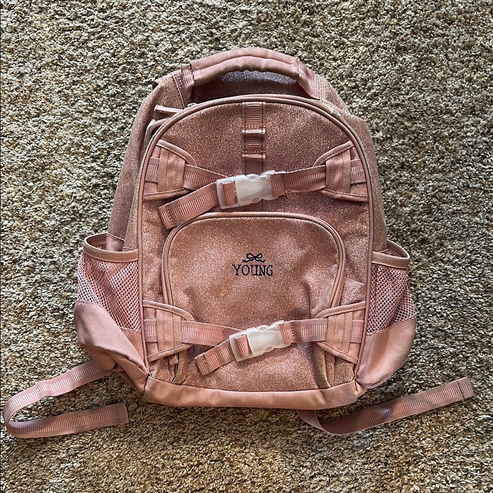 GUC Pottery Barn Kids Rose Gold/Pink Girls Backpack